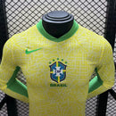 Camisa Manga Longa  Brasil I 24/25 - Masculina-Jogador - Amarela