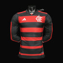 Camisa Manga Longa Flamengo I 24/25 - Adidas - Vermelho e Preto- Jogador
