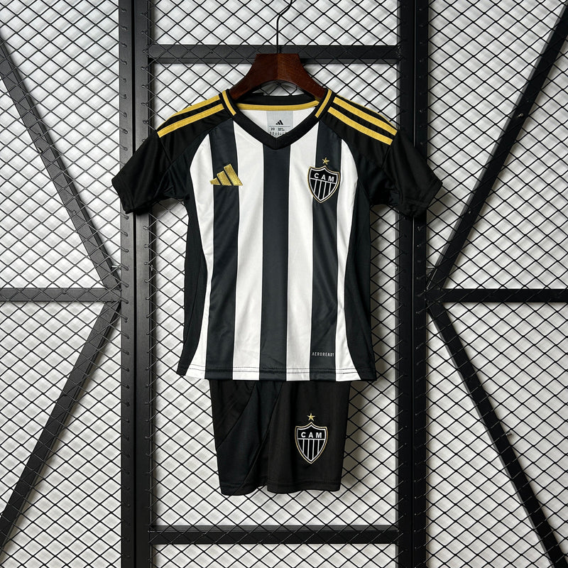 Kit Infantil Atlético Mineiro I 25/26 - Preto e Branco