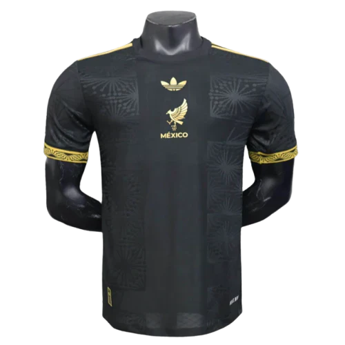Camisa México 25/26 Ouro- Preta -Masculina-Jogador