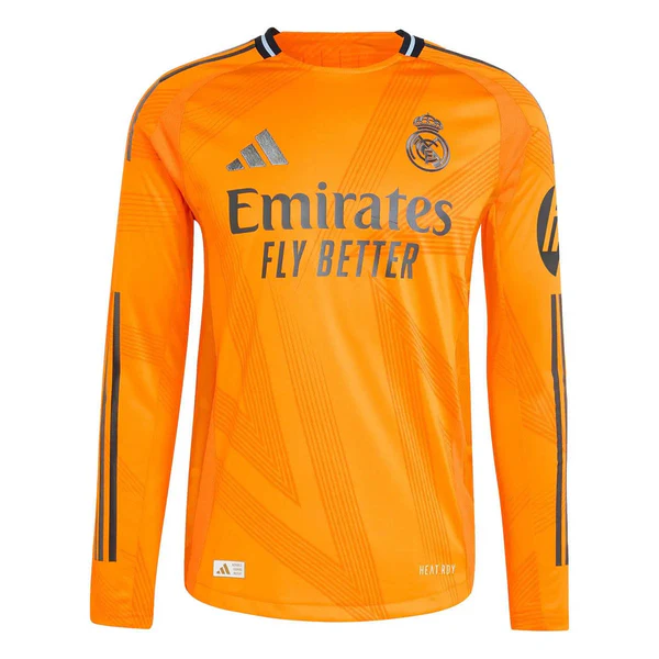 Camisa Real Madrid Manga Longa II 24/25 -Masculino -Torcedor- Laranja
