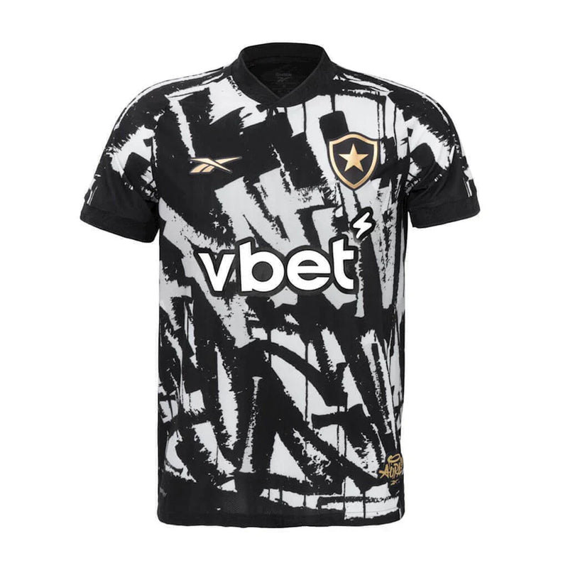 Camisa Botafogo 4th 25/26 - Preta e Branca com Patrocínio