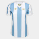 Camisa Argentina 50th Aniversário 25/26-Feminina - Torcedor-Azul+Branco