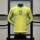 Camisa Manga Longa  Brasil I 24/25 - Masculina-Jogador - Amarela