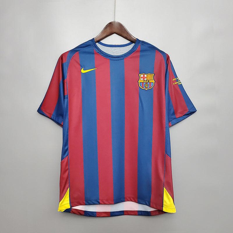 Camisa Barcelona Retrô 2005-Masculino- Torcedor- Azul e Vermelha