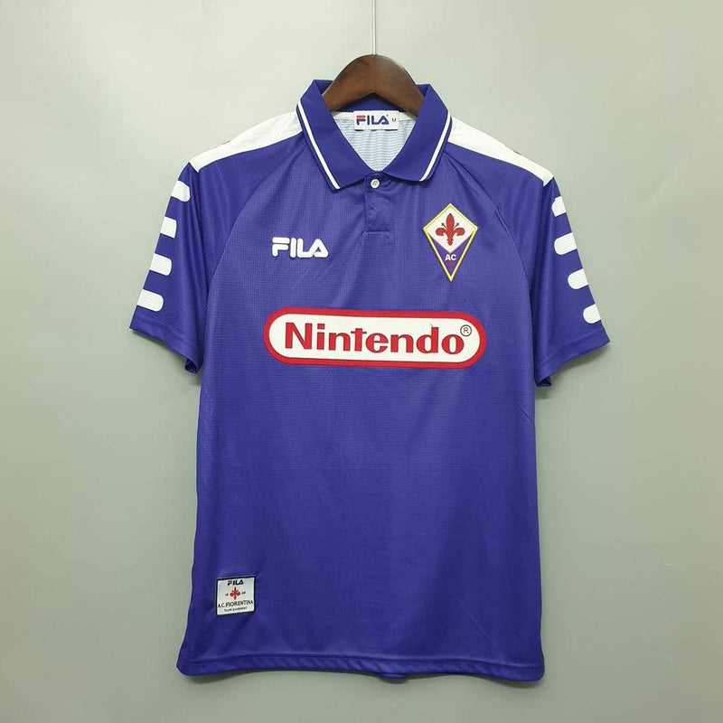 Camisa Fiorentina Retrô 1998 Roxa - Masculina- Torcedor-Fila