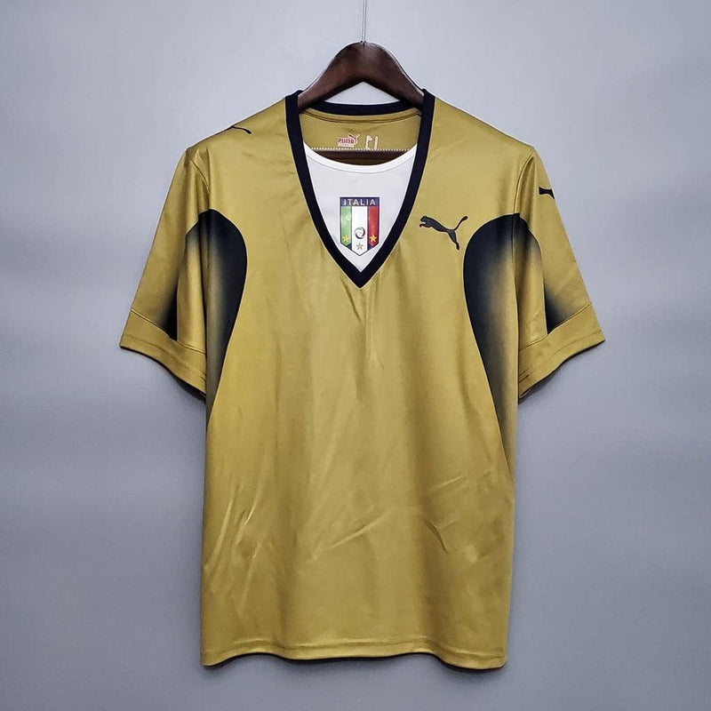Camisa Itália Retrô 2006 Dourada - Masculina- Torcedor