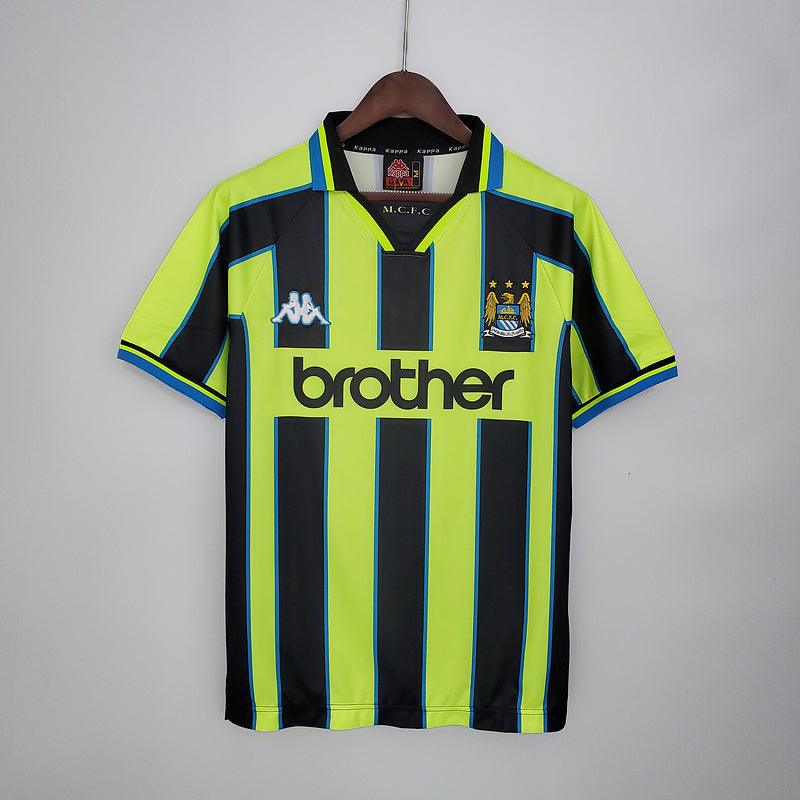 Camisa Manchester City Retrô 1998/1999-Masculina-Torcedor- Amarela e Preta