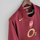 Camisa Arsenal Manga Longa Retrô 05/06 -Masculina- Torcedor-Bordo