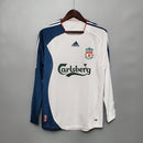 Camisa Manga Longa Liverpool 06/07 -Masculina- Torcedor-Branco