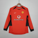 Camisa Manga Longa Manchester United 02/04 -Masculina- Torcedor-Vermelho