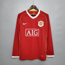 Camisa Manga Longa Manchester United 06/07 - Masculina- Torcedor-Vermelho
