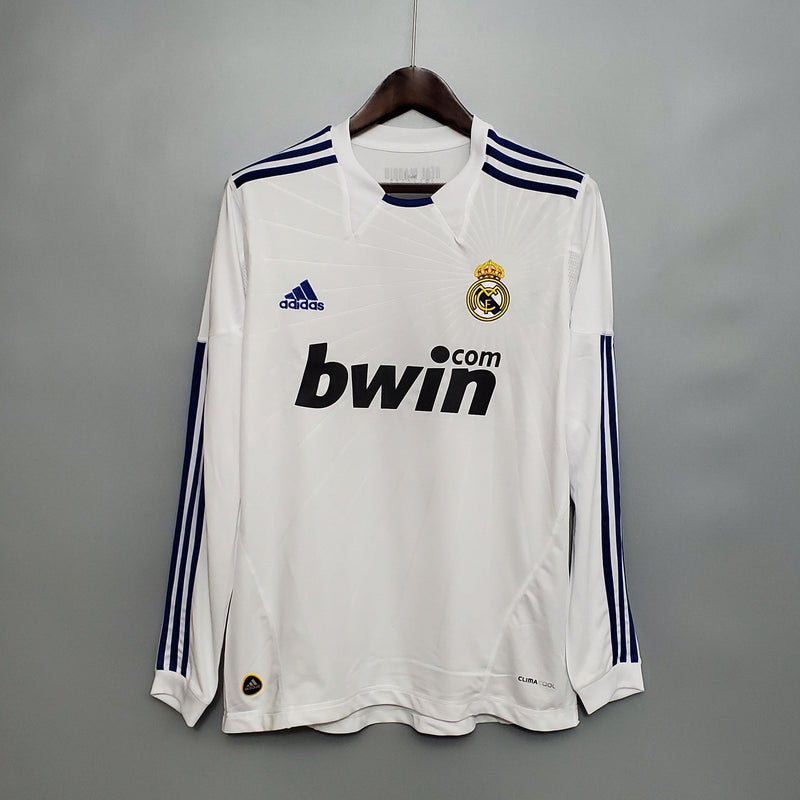 Camisa Manga Longa Real Madrid 10/11 - Masculina- Torcedor-Branco