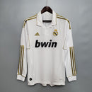 Camisa Manga Longa Real Madrid 11/12 -Masculina- Torcedor-Branco