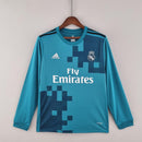 Camisa Manga Longa Real Madrid 17/18 - Masculina- Torcedor-Azul