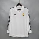 Camisa Manga Longa Real Madrid 2002-Masculina-Torcedor- Branco