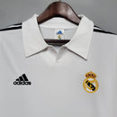 Camisa Manga Longa Real Madrid 2002-Masculina-Torcedor- Branco