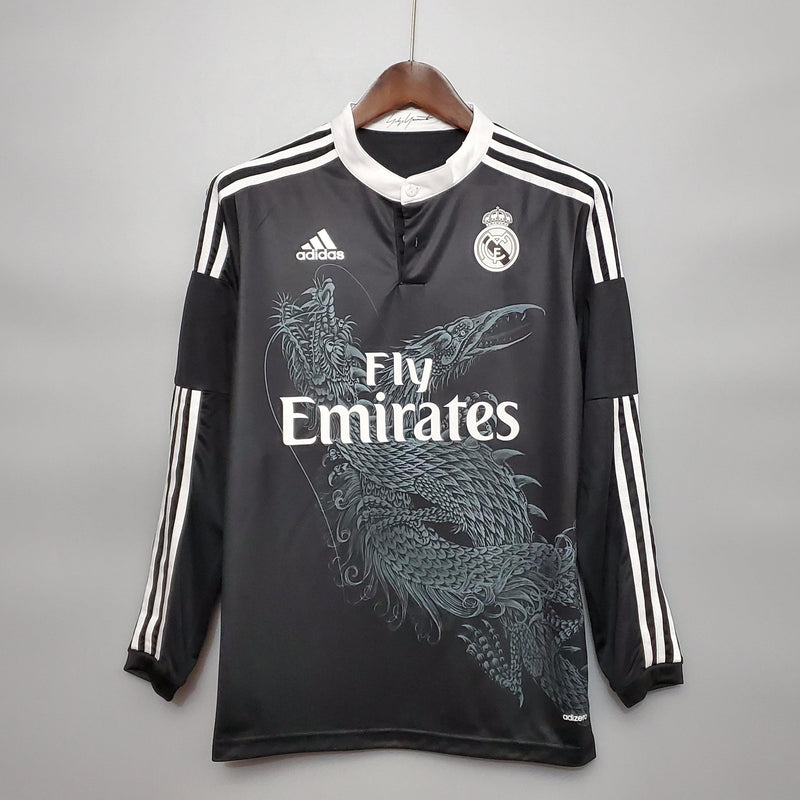 Camisa Manga Longa Real Madrid  14/15  -Masculina-Torcedor- Preto