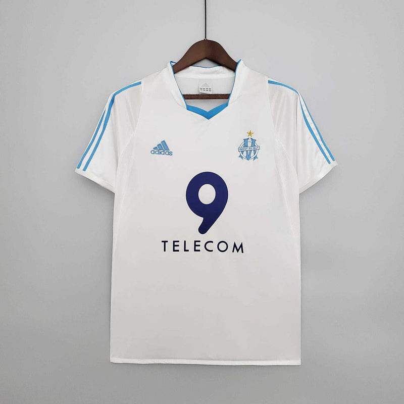 Camisa Marseille Retrô 2002/2003- Torcedor- Masculina- Branca