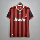 Camisa Milan Retrô 09/10  - Vermelha e Preta- Masculina- Torcedor