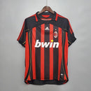 Camisa Milan Retrô 2006/2007 -Masculina- Torcedor-Vermelha e Preta