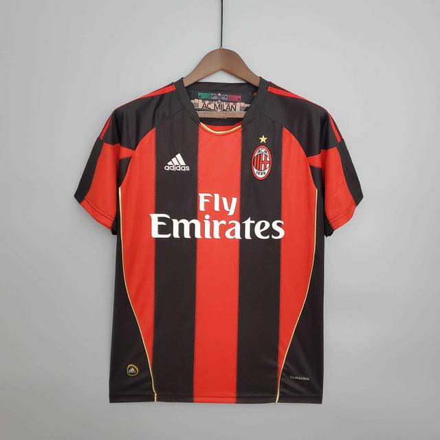 Camisa Milan Retrô 2010/2011 -Masculina- Torcedor-Vermelha e Preta