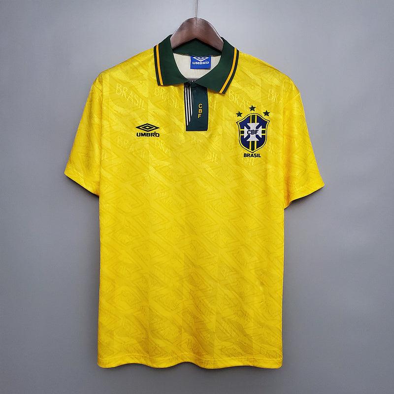 Camisa Brasil Retrô 1991/1993 Amarela - Masculina- Torcedor