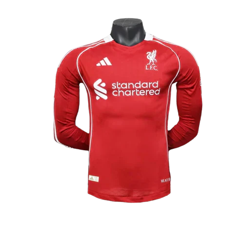 Camisa Liverpool Manga Longa I 25/26- Masculina- Jogador