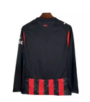 Camisa Milan I 25/26 Manga Longa - Torcedor - Masculina - Vermelha e Preta