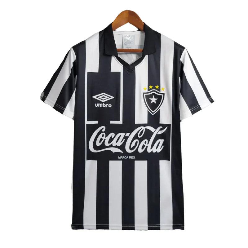 Camisa Botafogo I Retrô 1997 Torcedor Masculina - Preta e Branca